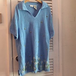 Short sleeve v neck sweater